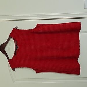 Banana Republic red Kris cross opening in the back shirt, XL
